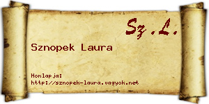 Sznopek Laura névjegykártya